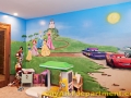 Disney characters mural kids playroom - Princesses