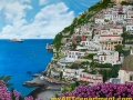 Hand Painted Positano Italy Mural - Complete