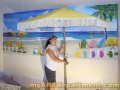 Girl's Bedroom Beach Mural - Install