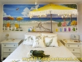 Girl's Bedroom Beach Mural - Installed
