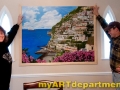 Hand Painted Positano Italy Mural - Installed
