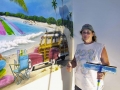 Beach Mural in Boy's Bedroom - Installation