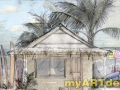 Beach Mural in Boy's Bedroom - Sketch