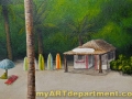 Beach Mural in Boy's Bedroom - Surf Shack