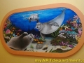 Undersea Wall Mural - Seals and Nemo - Installed